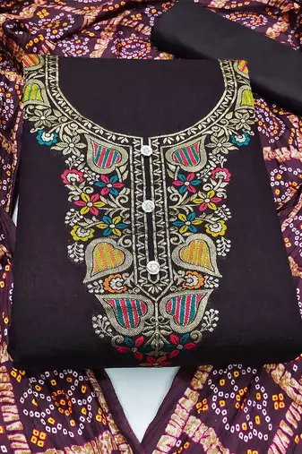 embroidered unstitched dress material