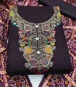 embroidered unstitched dress material