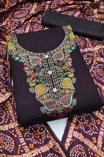 embroidered unstitched dress material