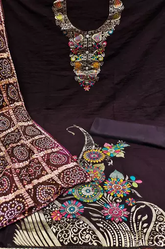 embroidered unstitched dress material