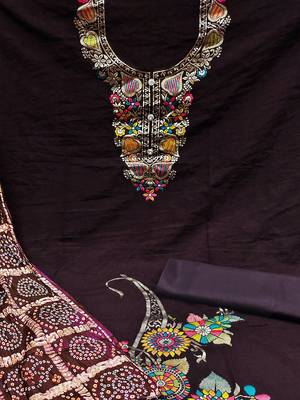 embroidered unstitched dress material 4