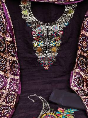embroidered unstitched dress material 5