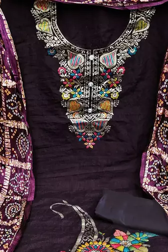 embroidered unstitched dress material