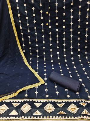 embroidered unstitched dress material 2