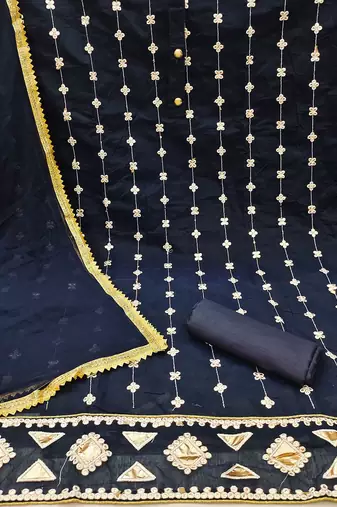 embroidered unstitched dress material