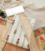 embellished unstitched dress material
