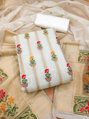 embellished unstitched dress material 2