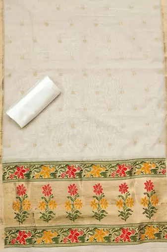 embellished unstitched dress material