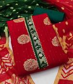 woven design unstitched dress material