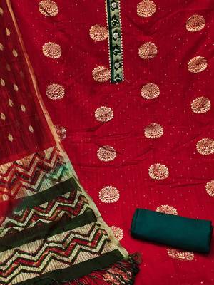 woven design unstitched dress material 3