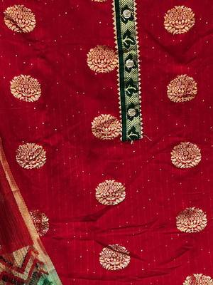 woven design unstitched dress material 4