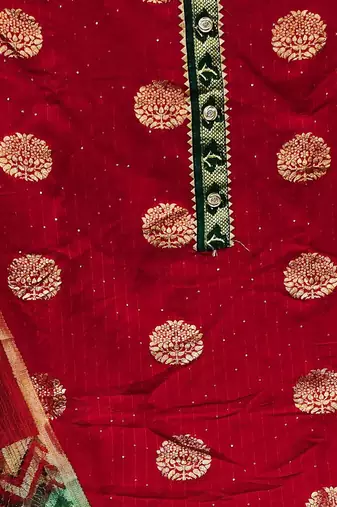 woven design unstitched dress material