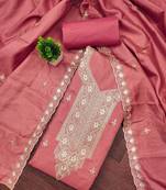 women cotton blend embroidered dress material