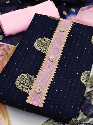woven design unstitched dress material 2