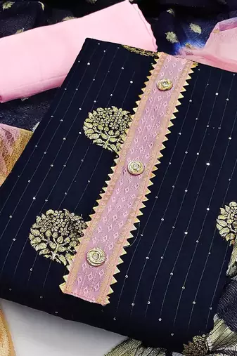 woven design unstitched dress material