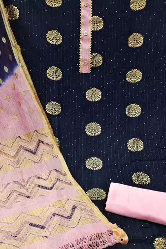 woven design unstitched dress material