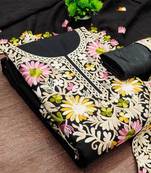 embroidered unstitched dress material