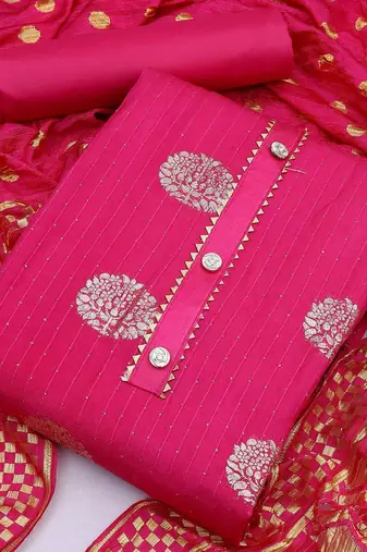 woven design unstitched dress material