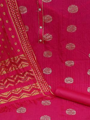 woven design unstitched dress material 3