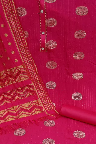 woven design unstitched dress material