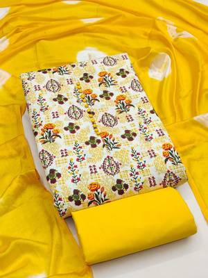 printed cotton unstitched dress material 2