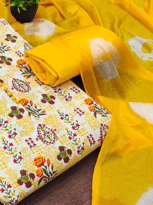 printed cotton unstitched dress material 3