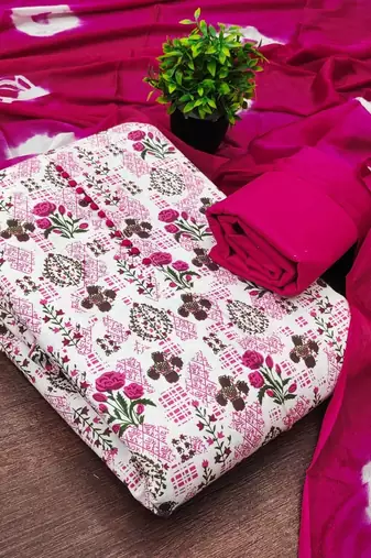 printed unstitched dress material