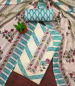 floral printed cotton unstitched dress material