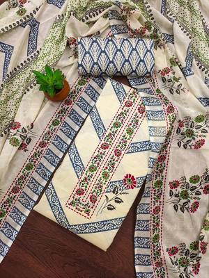 printed unstitched dress material 1