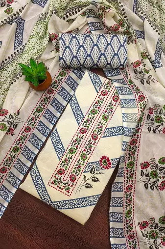 printed unstitched dress material