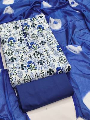 printed cotton unstitched dress material 2