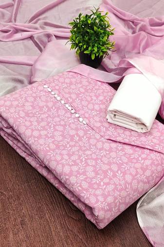 printed cotton unstitched dress material
