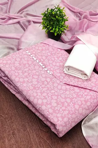 printed cotton unstitched dress material