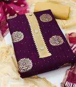 ethnic motifs woven design unstitched dress material