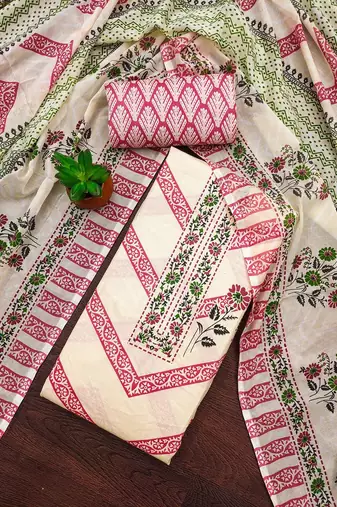 floral printed unstitched dress material