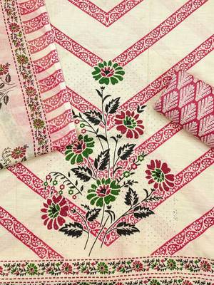 floral printed unstitched dress material 4