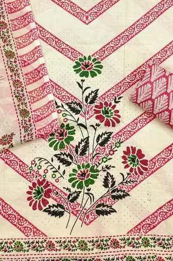 floral printed unstitched dress material
