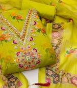 embroidered organza unstitched dress material