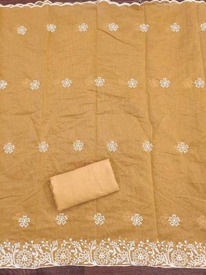 women cotton blend embroidered dress material 4