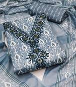 geometric printed unstitched dress material