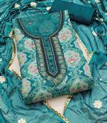 embellished organza unstitched dress material