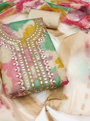 printed unstitched dress material 1