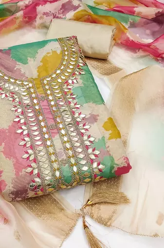printed unstitched dress material
