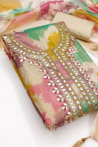 printed unstitched dress material