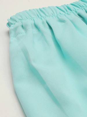 turquoise blue embroidered unstitched dress material 3