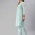 turquoise blue embroidered unstitched dress material
