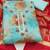 printed embellished organza unstitched dress material
