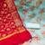 printed embellished organza unstitched dress material