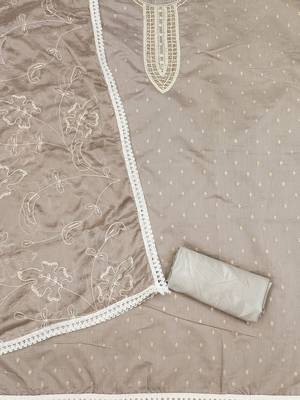ethnic motifs woven design beads and stones unstitched dress material 3