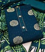 ethnic motifs woven design gotta patti unstitched dress material